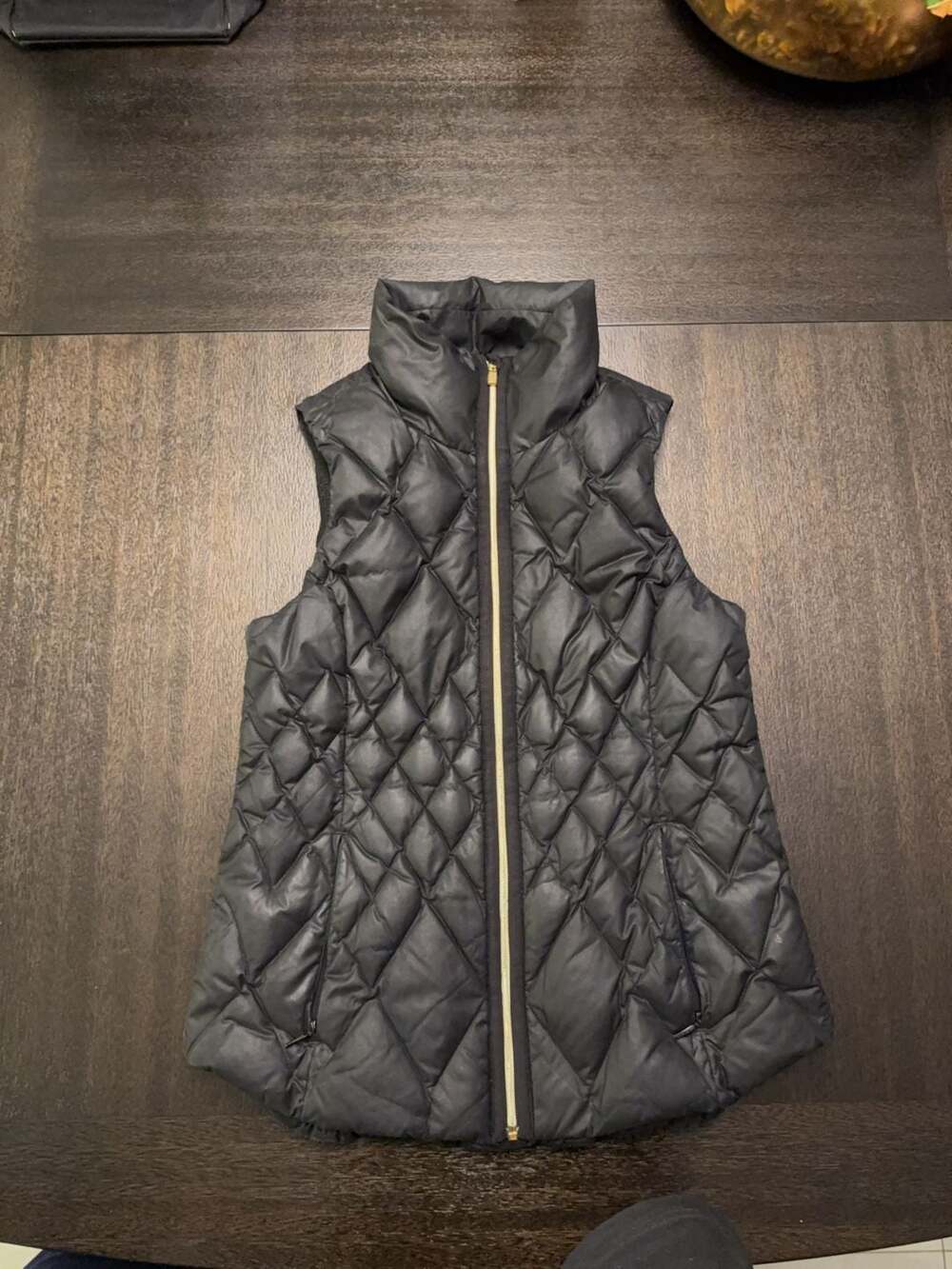 Athleta Black Quilted Puffer Vest